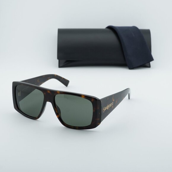 Saint Laurent SL832 002 Square Sunglasses - Havana\Grey